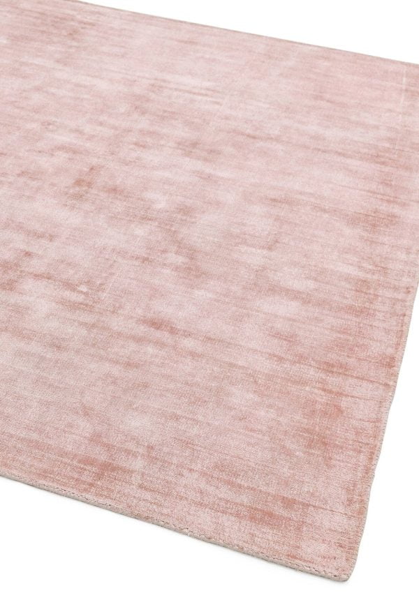 Covor pufos roz din vâscoză lucrat manual modern model uni Blade Pink 7 mm 160x230 cm BLAD160230PINK