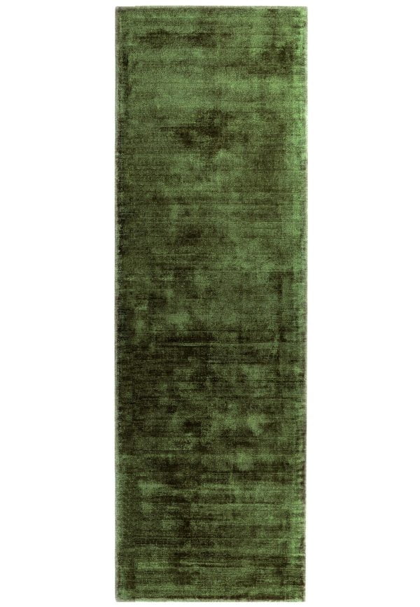 Covor pufos verde din vâscoză lucrat manual modern model uni Blade Green 7 mm 160x230 cm BLAD160230GREE