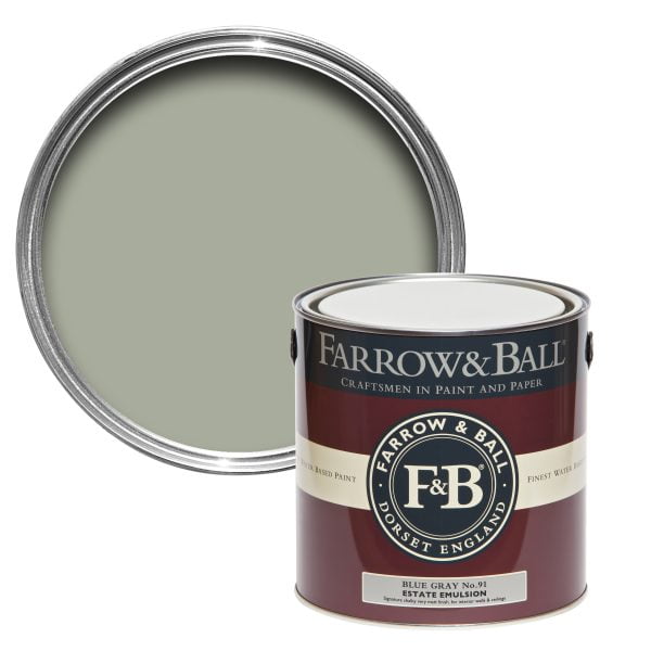 Vopsea ecologică gri satinată 40% luciu pentru interior Farrow & Ball Modern Eggshell Blue Gray No. 91 750 ml