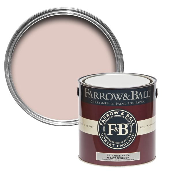 Vopsea ecologică roz satinată 40% luciu pentru interior Farrow & Ball Modern Eggshell Calamine No. 230 750 ml