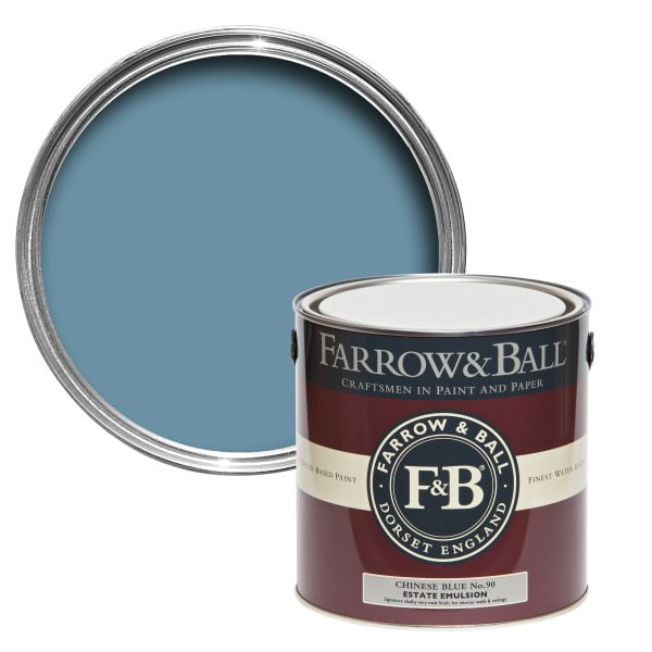 Vopsea ecologică albastră satinată 40% luciu pentru interior Farrow & Ball Modern Eggshell Chinese Blue No. 90 750 ml