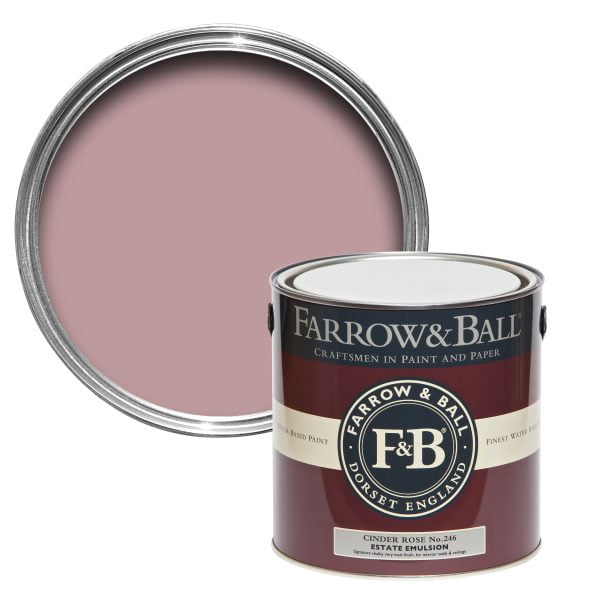 Vopsea ecologică roz satinată 40% luciu pentru interior Farrow & Ball Modern Eggshell Cinder Rose No. 246 750 ml