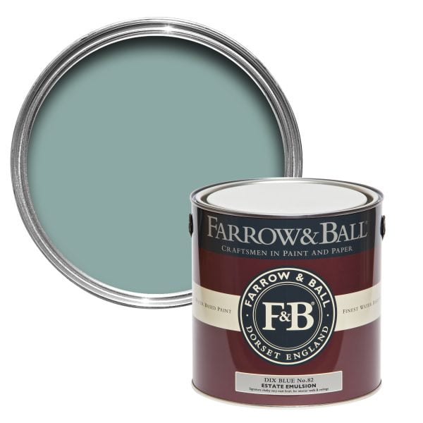 Vopsea ecologică albastră satinată 40% luciu pentru interior Farrow & Ball Modern Eggshell Dix Blue No. 82 750 ml