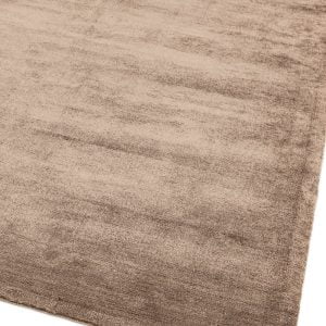Covor taupe din viscoză bumbac lucrat manual modern model uni Dolce Taupe 12 mm 120x180 cm DOLC120180TAUP