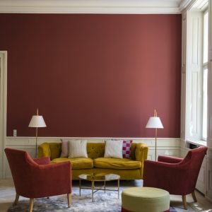 Vopsea ecologică rosie mata 2% luciu pentru interior Farrow & Ball Estate Emulsion Eating Room Red No. 43 2.5 Litri