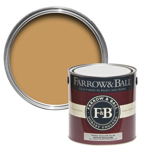 Vopsea ecologică galbenă satinată 40% luciu pentru interior Farrow & Ball Modern Eggshell India Yellow No. 66 750 ml