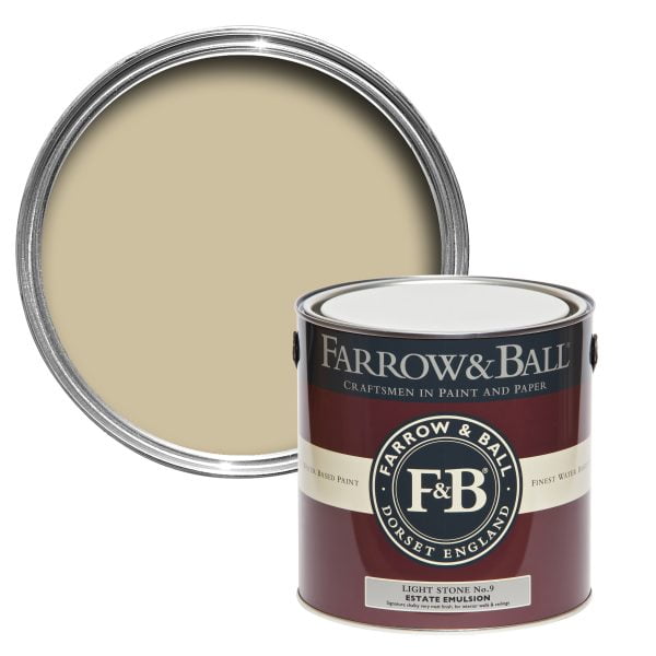 Vopsea ecologică bej satinată 40% luciu pentru interior Farrow & Ball Modern Eggshell Light Stone No. 9 750 ml