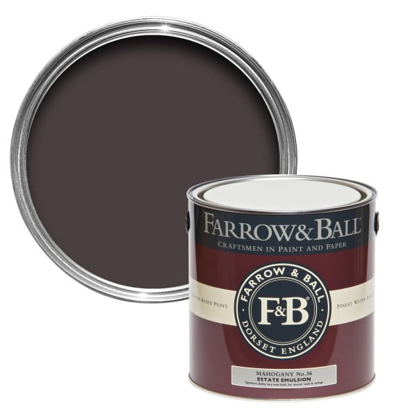 Vopsea ecologică maro satinată 40% luciu pentru interior Farrow & Ball Modern Eggshell Mahogany No. 36 750 ml