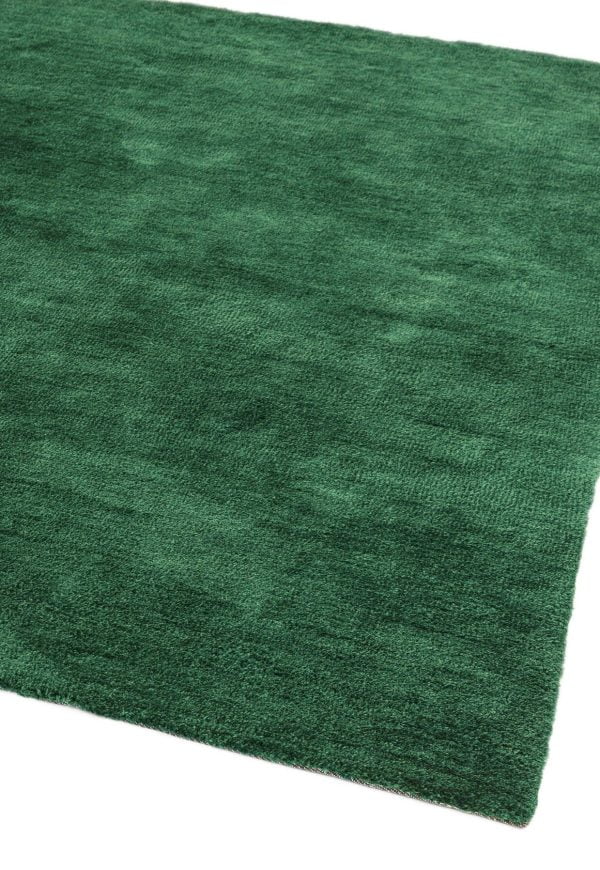 Covor pufos verde lucrat manual modern model uni Milo Green 13 mm 200x290 cm MILO200290GREE