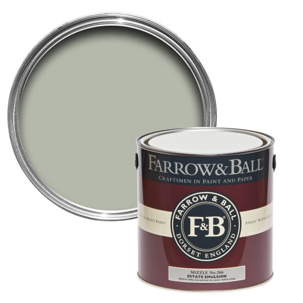 Vopsea ecologică gri satinată 40% luciu pentru interior Farrow & Ball Modern Eggshell Mizzle No. 266 750 ml
