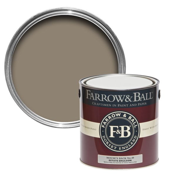 Vopsea ecologică maro satinată 40% luciu pentru interior Farrow & Ball Modern Eggshell Mouse's Back No. 40 750 ml