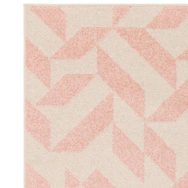 Covor roz modern model geometric Muse Pink Shapes 9 mm 80x150 cm MUSE0801500004