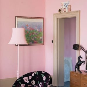 Vopsea ecologică roz lucioasa 95% luciu pentru interior exterior Farrow & Ball Full Gloss Nancy's Blushes No. 278 750 ml