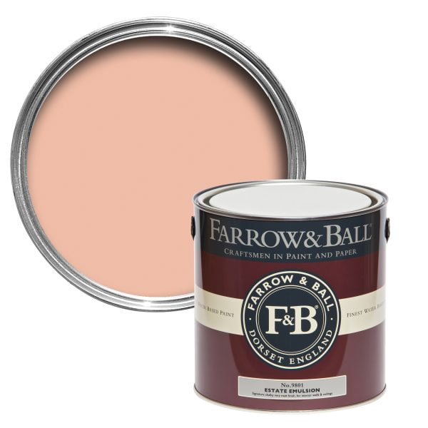 Vopsea ecologică roz satinată 40% luciu pentru interior Farrow & Ball Modern Eggshell No. 9801 750 ml