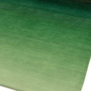 Covor pufos verde din lână nylon lucrat manual modern model abstract Ombre Green 9 mm 200x290 cm OMBR200290OM04