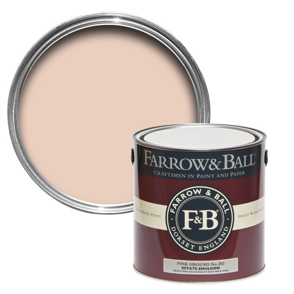 Vopsea ecologică roz satinată 40% luciu pentru interior Farrow & Ball Modern Eggshell Pink Ground No. 202 750 ml