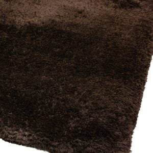 Covor pufos dark maro lucrat manual modern model uni Plush Dark Chocolate 75 mm 70x140 cm PLUS070140CHOC