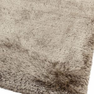 Covor pufos taupe lucrat manual modern model uni Plush Taupe 75 mm 160x230 cm PLUS160230TAUP