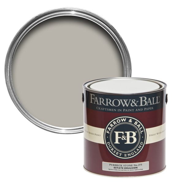 Vopsea ecologică gri satinată 40% luciu pentru interior Farrow & Ball Modern Eggshell Purbeck Stone No. 275 750 ml