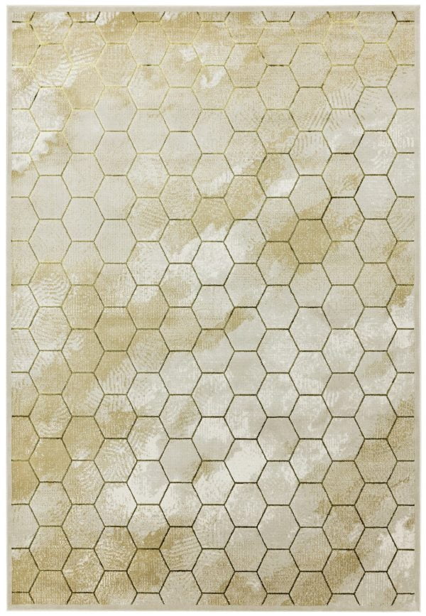 Covor lucrat manual modern model animal print Quantum Honeycomb 8 mm 200x290 cm QUAN200290QU05