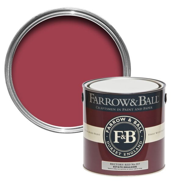 Vopsea ecologică rosie satinată 40% luciu pentru interior Farrow & Ball Modern Eggshell Rectory Red No. 217 750 ml
