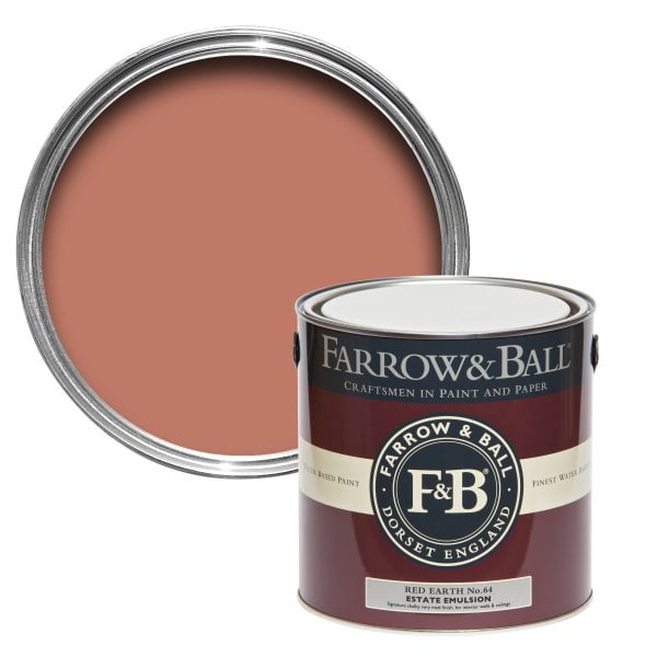 Vopsea ecologică rosie satinată 40% luciu pentru interior Farrow & Ball Modern Eggshell Red Earth No. 64 750 ml