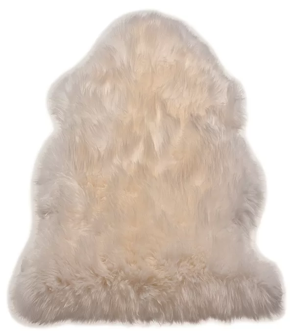 Covor pufos alb din blană de oaie lucrat manual modern model uni Sheepskins Sexto White 70 mm 180x180 cm SHEE180180WHIT