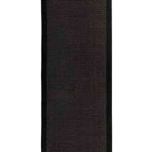 Covor negru din sisal bumbac modern outdoor model uni Sisal Black Black 4 mm 068x240 cm SISA068240BLAC