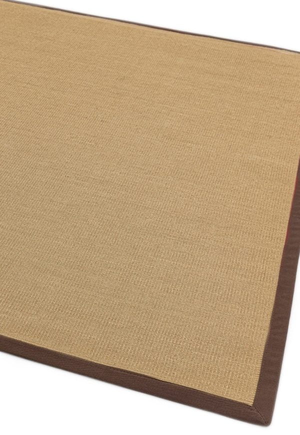 Covor maro din sisal bumbac modern outdoor model uni Sisal Linen Chocolate 4 mm 068x300 cm SISA068300CHOC
