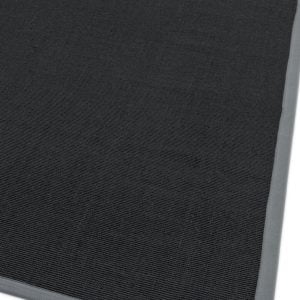 Covor negru gri din sisal bumbac modern outdoor model uni Sisal Black Grey 4 mm 068x240 cm SISA068240GREY