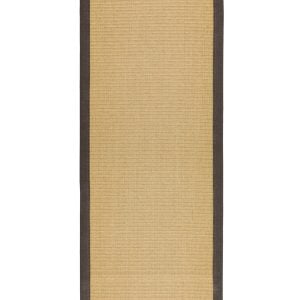Covor maro din sisal bumbac modern outdoor model uni Sisal Linen Chocolate 4 mm 068x240 cm SISA068240CHOC