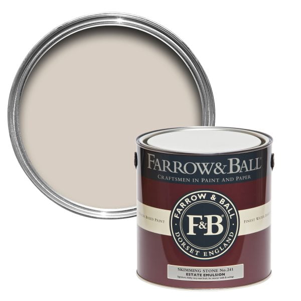 Vopsea ecologică gri satinată 40% luciu pentru interior Farrow & Ball Modern Eggshell Skimming Stone No. 241 750 ml