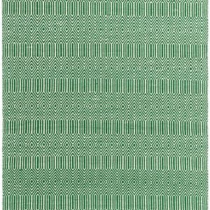 Covor verde din bumbac lână lucrat manual modern outdoor model geometric Sloan Green 4 mm 200x300 cm SLOA200300GREE