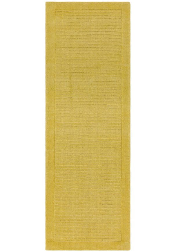 Covor pufos galben din lână lucrat manual modern model uni York Yellow 9 mm 200x290 cm YORK200290YELL
